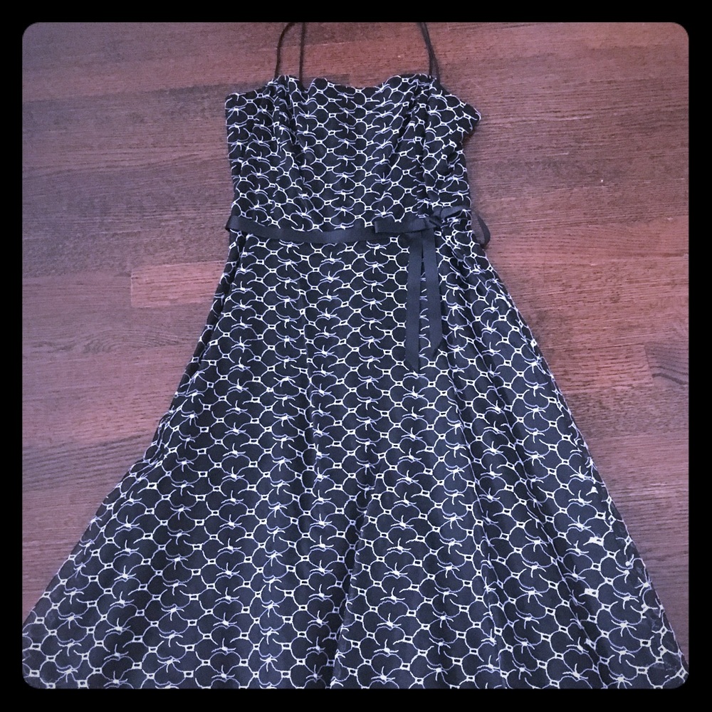 Black and white cocktail dress